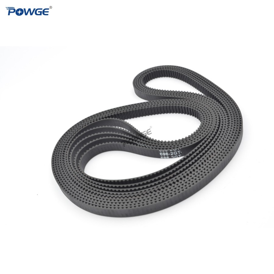 POWGE 2MGT G2M 2GT Synchronous timing belt pitch length 660/670/676/696/700/710/724/726/730 width 6/9mm rubber GT2 closed loop