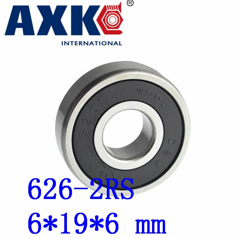 Axk 50 قطعة شحن مجاني مزدوجة المطاط ختم غطاء الكرة أخدود عميق تحمل 626-2rs 6*19*6 Mm