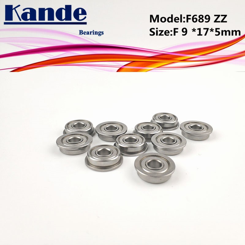 Kande Bearings F689 ZZ 10pcs ABEC-1 F689ZZ F689-2Z Miniautre F689 Ball Bearing F8x6x5mm F689-2Z