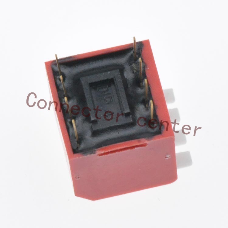 High Quality DIP Switch Piano Type Side Actuation 2.54mm Pitch Gold Plated 4 Position 8Pin Red DHL-04