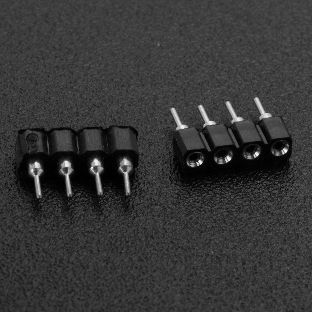 10pcs 4 Pin RGB/5Pin RGBW Single Row Male And Female 25050 3528 LED Strip Light Lamp Header Connector Strip For Black