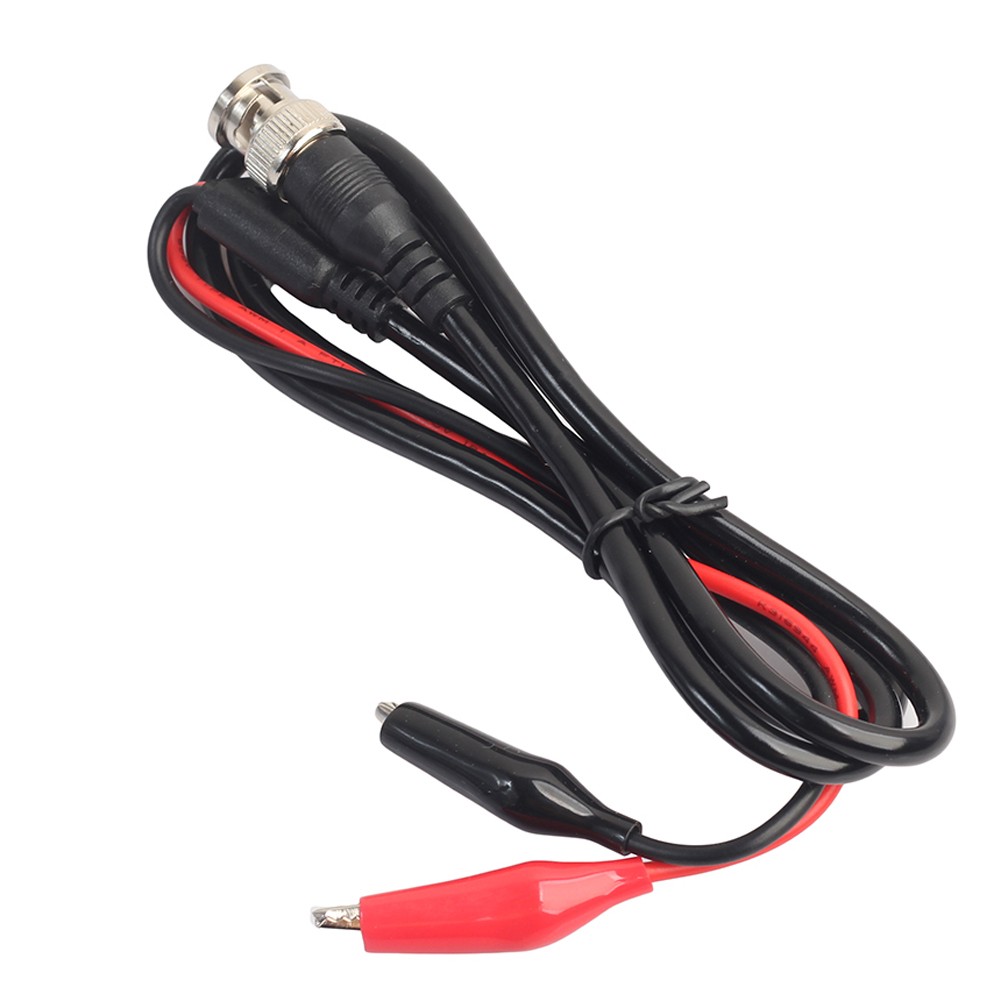 BNC Male Plug To Dual Alligator Clip Oscilloscope Test Probe Lead Cable 1 Meter