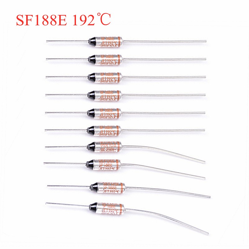 10pcs/lot NEC 250V 10A SF119E/SF129E/SF139E/SF188E Thermal Fuse Thermal Cutout 121/133/142/192/240℃ Fuse Temperature