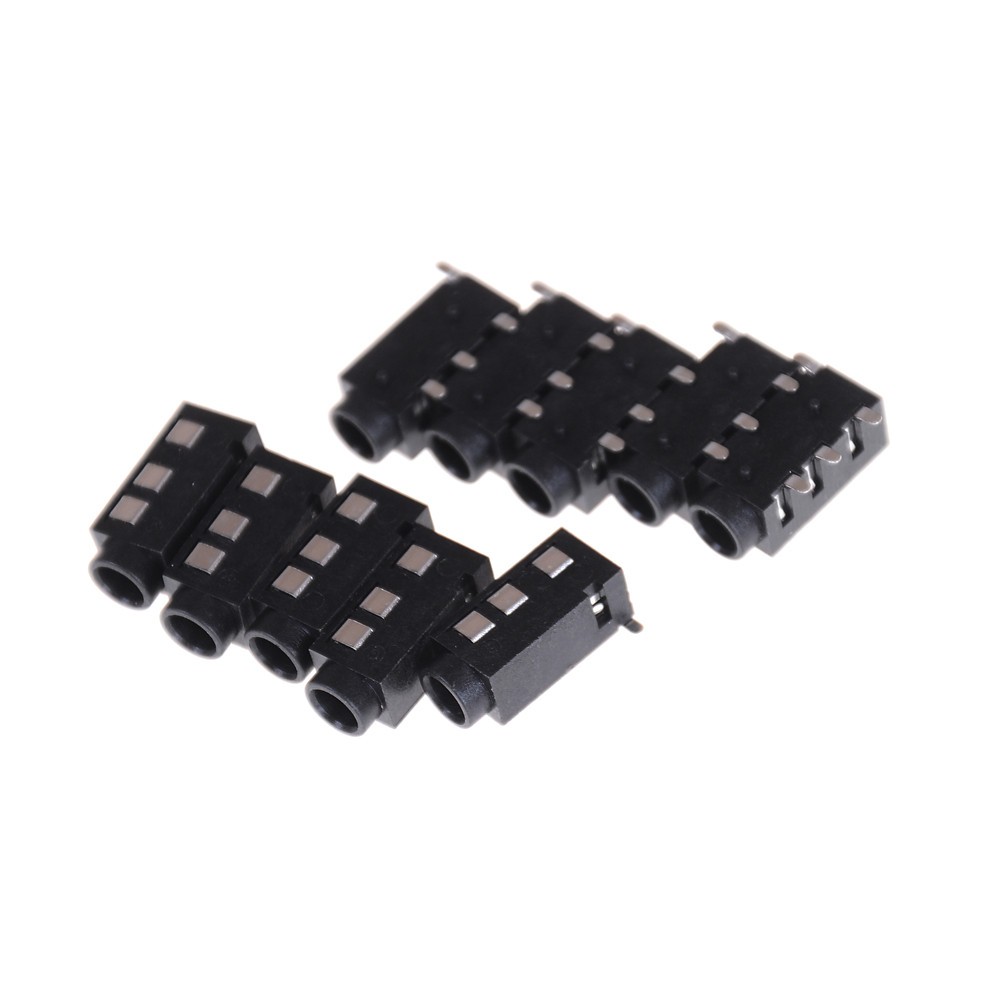 10pcs/lot PJ-320D 4 Pins SMD 3.5mm Female Headphone Jack Connector PCB Mount Wholesale