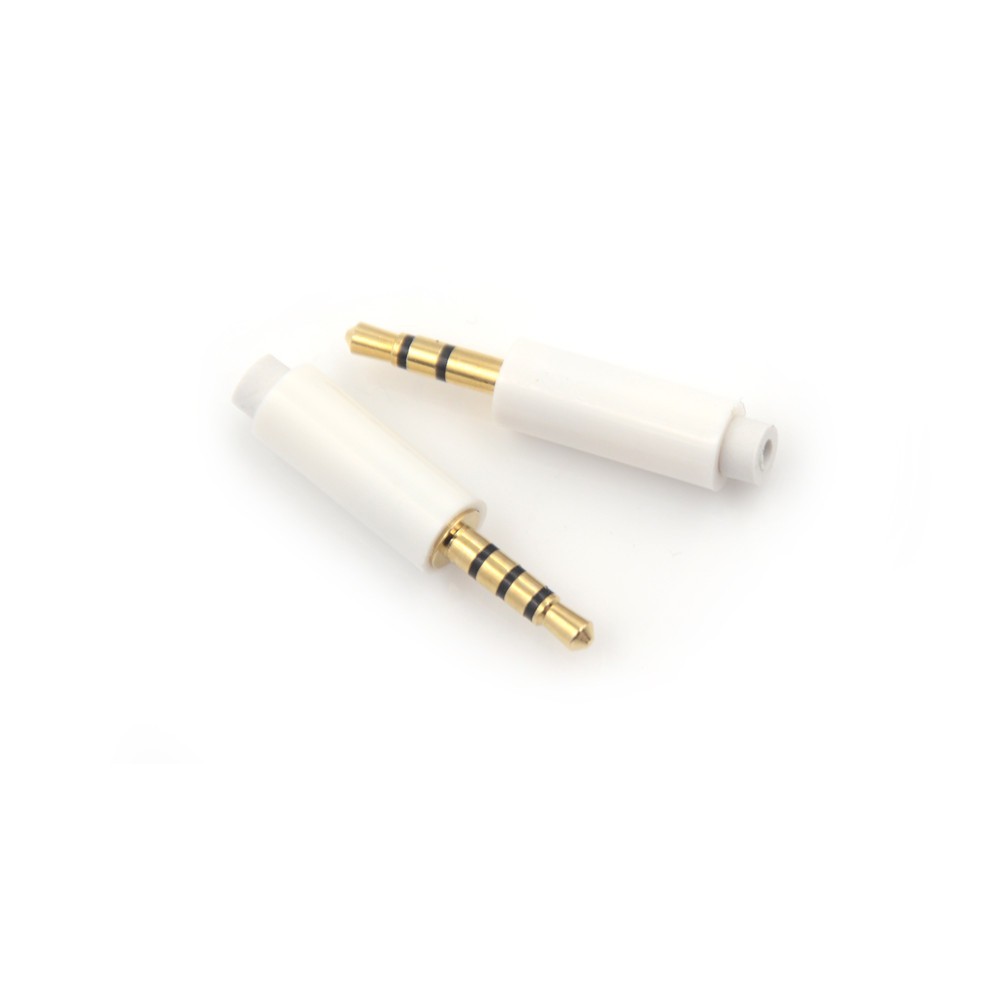 2pcs/lot 2.5mm Stereo Headphone Plug With Tail 3/4 Pole 2.5mm Audio Plug Jack Adapter Connector For White Phone