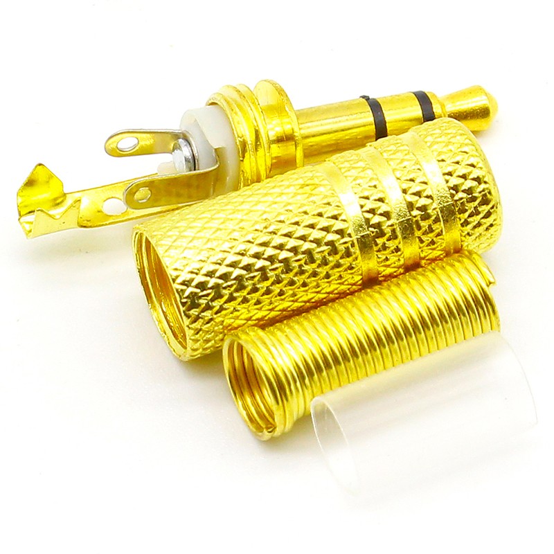 10pcs/lot Gold Plated 3.5mm Plug RCA Audio Connector RCA Audio Plug 3.5 Jack Stereo Headphone Double Track Headphone