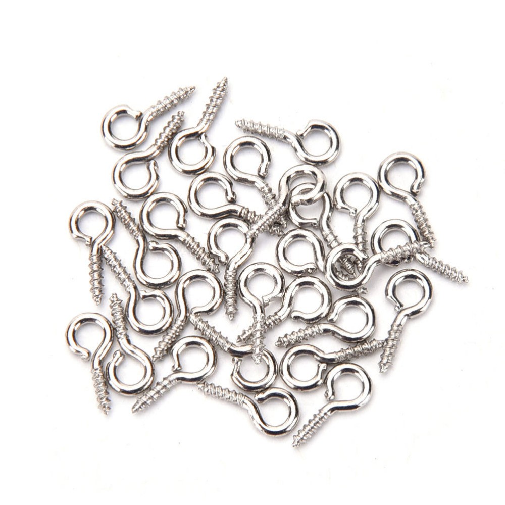 100pcs Gold/Silver Color Small Sheep Eyes Screw for Necklace Jewelry Findings Jewelry Accessories 8mm 10mm