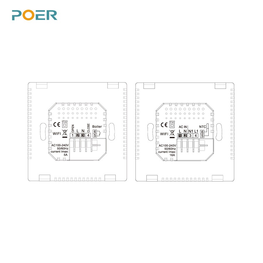 Wifi Smart Thermostat Temperature Controller For Gas Boiler Electric Underfloor Heating Humidity Display Works With Alexa