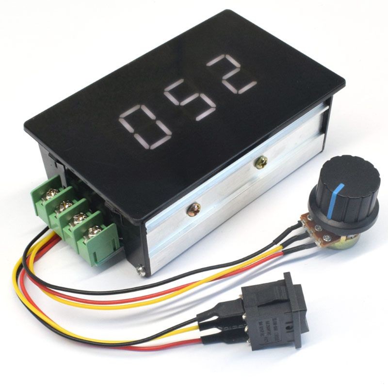 Motor speed controller, 0-100% adjustable digital display, DC 6-60V, U4LA conversion