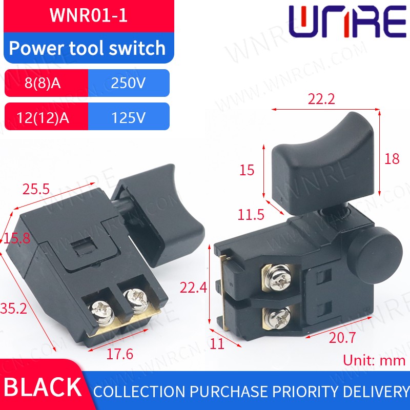 1pc DC 7.2V-24V Electric Drill Control Switch Wireless Trigger Switch With Small Light For Electric Power Tools Drill Switch