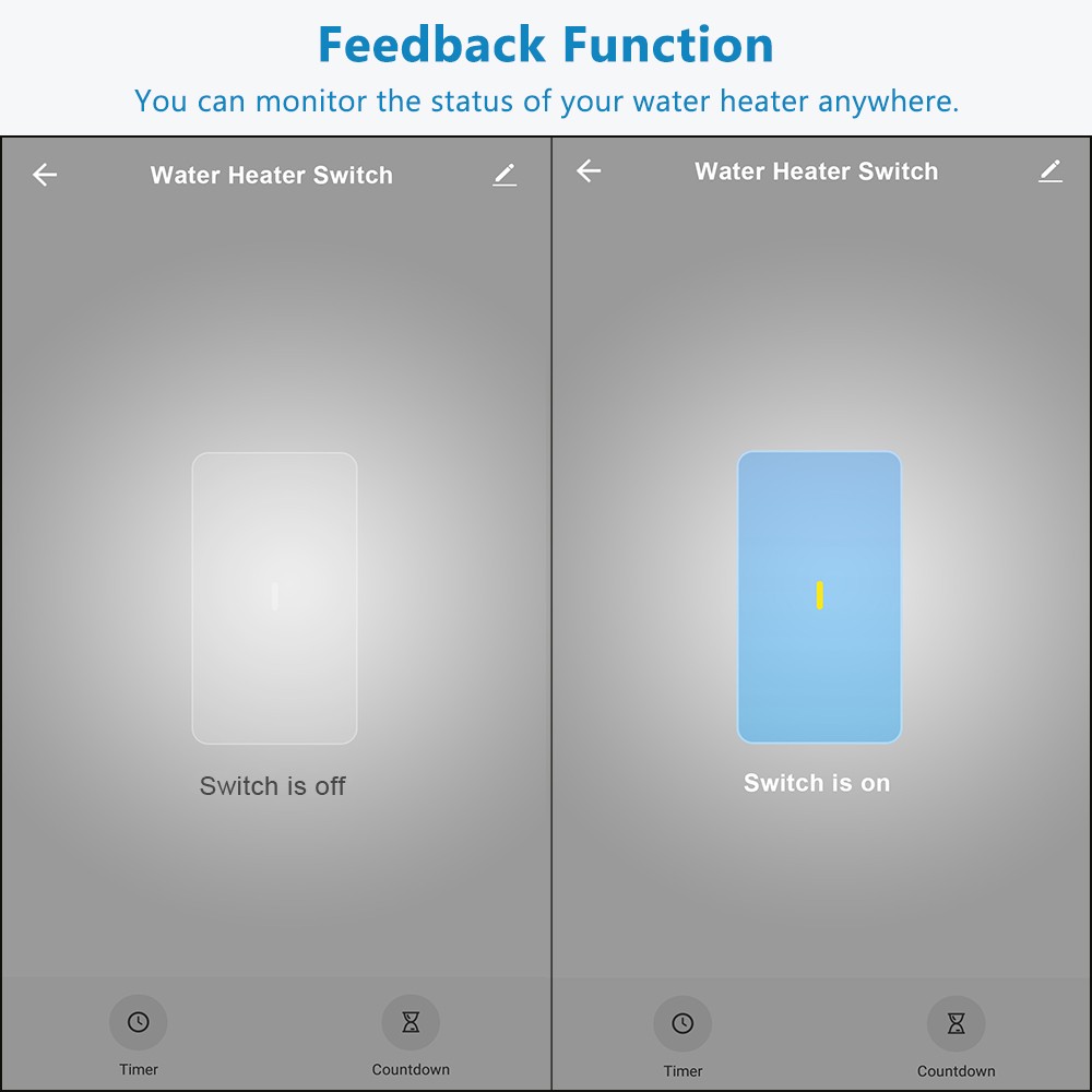 Tuya Smart Life WiFi Boiler Water Heater Switch New 4400W,App Timer Sechdule ON OFF,Voice Control Google Home,Alexa Echo Point