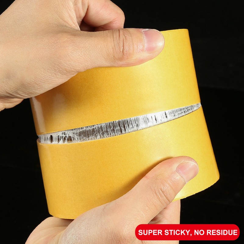 50M Double Sided Tape High Temperature Resistance PET Tape Transparent Impact Resistant Heat Resistant Strong Double-sided Adhesive