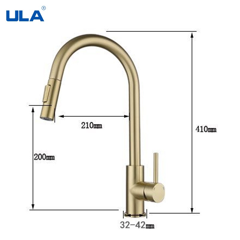 ULA Touch Kitchen Mixer Faucet Sensor Kitchen Faucet Crane Sink Mixer Rotate Kitchen Tap Pull Out Faucet With Sensor Gold Tap