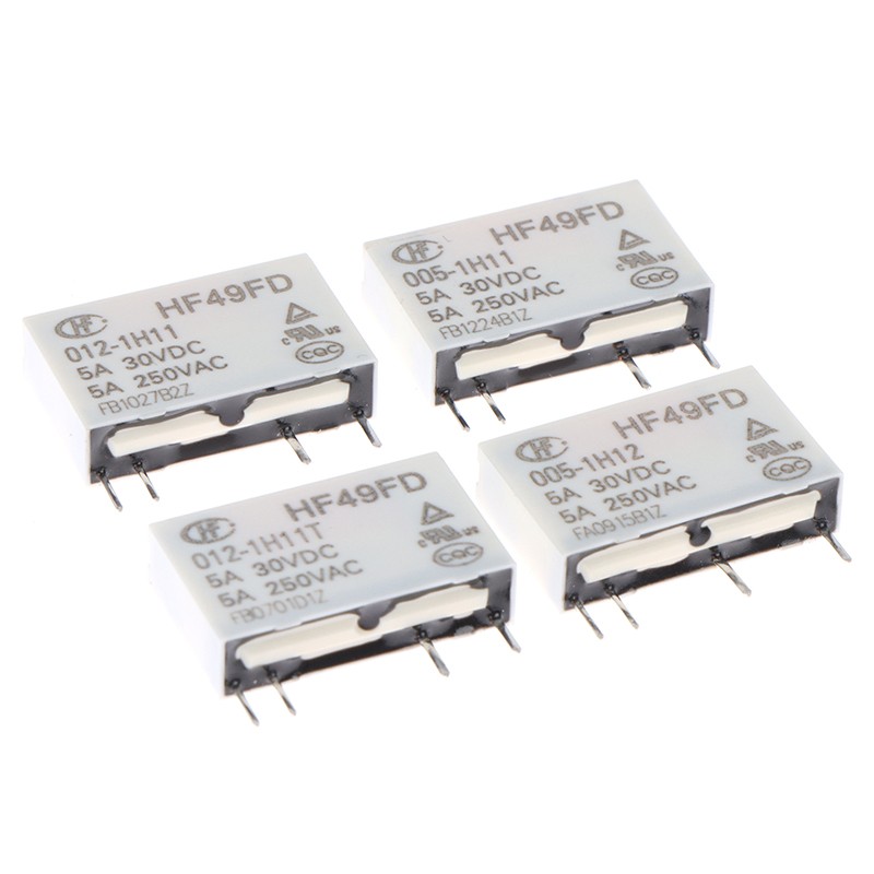 الغرض العام الجهد التتابع HF49FD-005-1H12 005-1H12 HF49FD DC5V 1H12 4PIN 5A 20x5x12.5mm