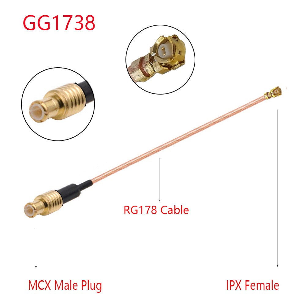 10 قطعة MMCX/MCX ذكر إلى u.FL/IPX/IPEX1/IPEX4 MHF4 أنثى جاك ضفيرة RG178 RF كابل محوري 3G هوائي تمديد سلك الحبل