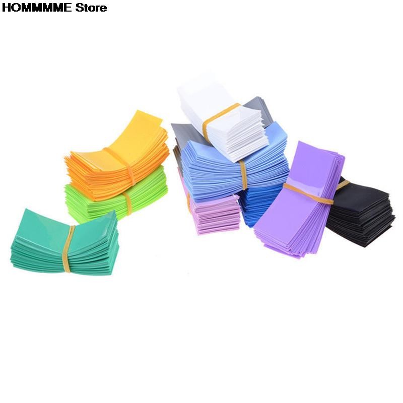 HOT SALE 100pcs Li-ion PVC Heat Shrink Tubing 18650 Battery Wrap Precut Size 72*18.5mm Battery Film Tape Battery Cover