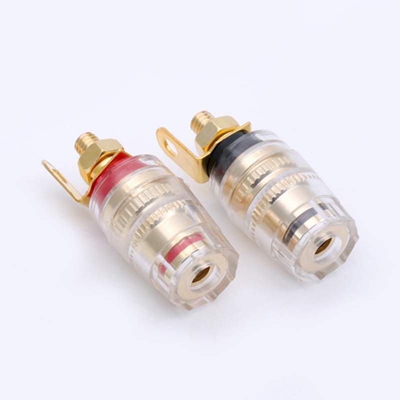 10Pairs 4mm Binding Post Audio Connector HIFI Terminals Cable, Binding Post for Loudspeaker, Copper with Gold Plated