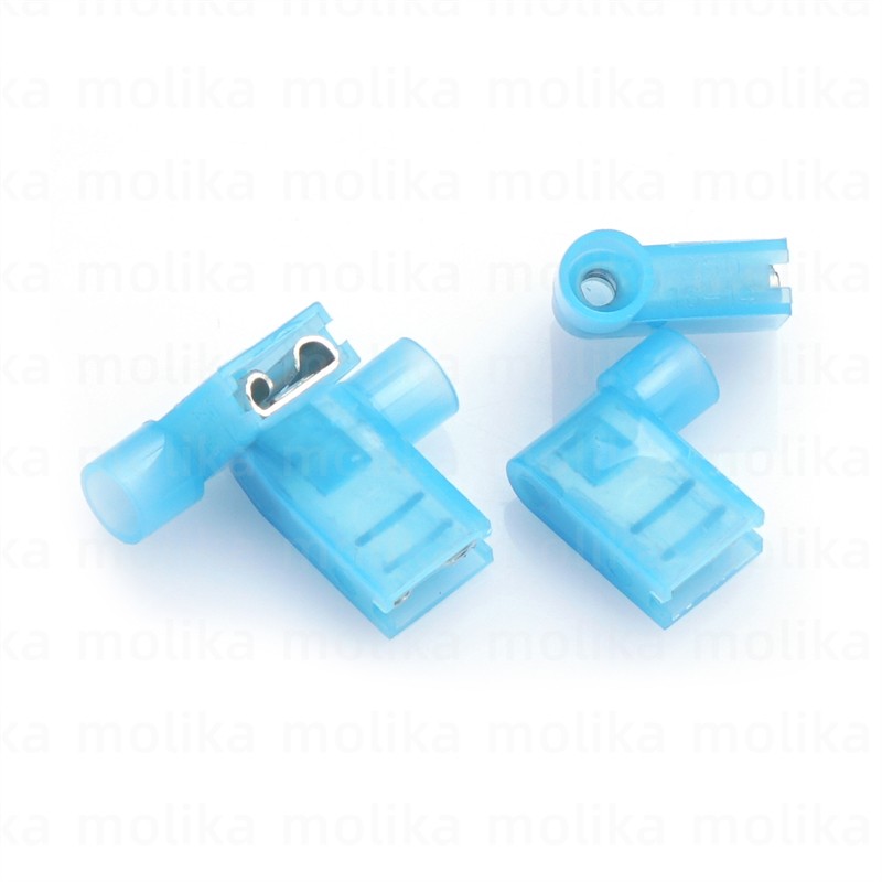 30/50/100PCS Nylon Flag Female Terminal Insulated 6.3mm Female Flag Spade Wire Connector Quick Crimp  Wire Connector Terminal