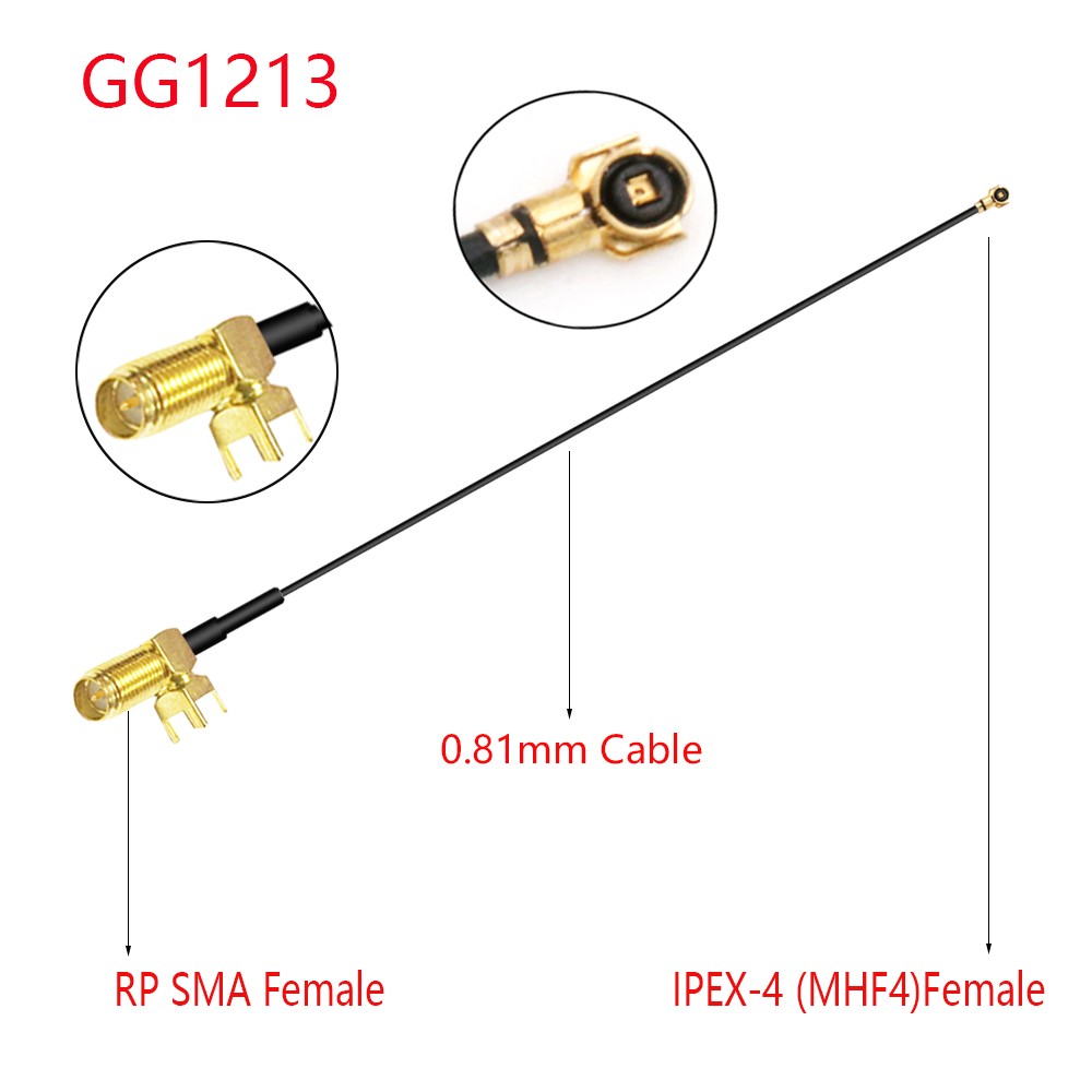 10pcs RF1.13/0.81mm SMA Female PCB Panel Mount to u.FL IPX IPEX1/4 UHF4 Female WIFI Antenna RF Coaxial Pigtail Extension Cable