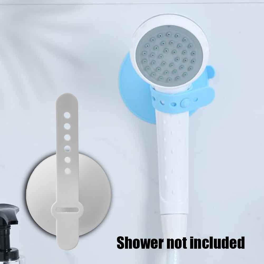 Shower Head Holder Heat Resistant Home Hotel Strong Suction No Drilling Durable Wall Mounted Solid Silicone Bathroom Accessories