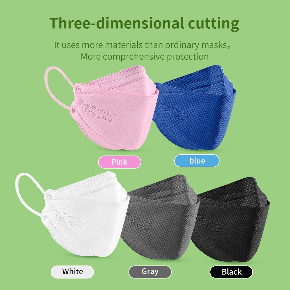 Spain Adult Fish KN95 FFP2 Mask FPP2 Approved Dust Masks Respirator Protective Face Masks FPP2 Mask ffp2masks Fast Delivery