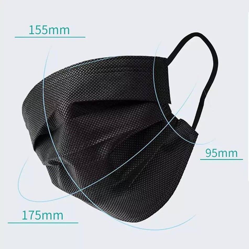 10-600pcs Disposable Fabric Face Mask Anti-pollution Particulate 3 Layers Nonwoven Filter Adult Face Mouth Mask