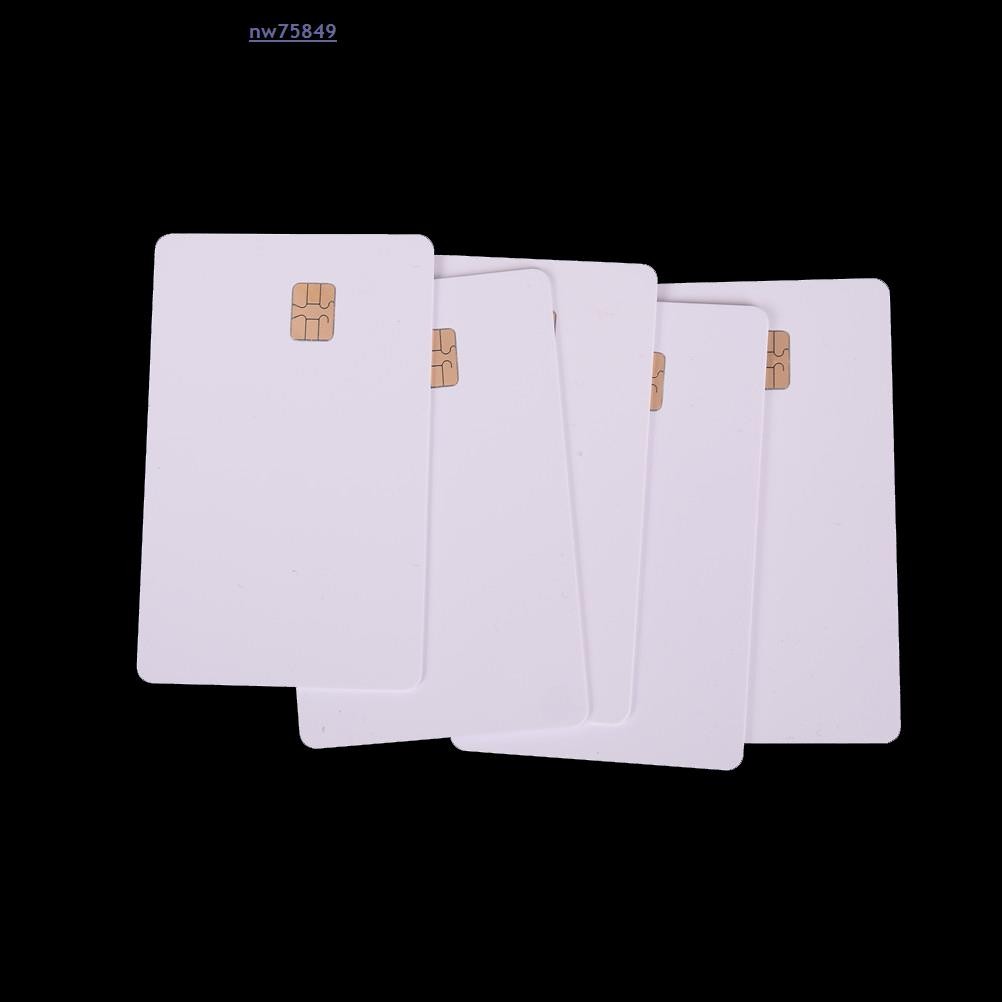 New 5pcs ISO Plastic IC With Chip SLE4442 Blank Smart Card Contact IC Card Safety White