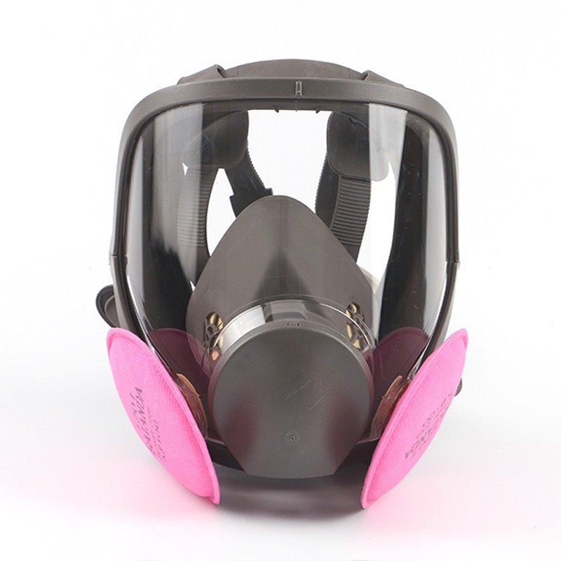 High Quality 15/17 in 1 Chemical Gas Mask 6800 Dust Respirator Paint Repeller Spray Silicone Full Face Mask Filter