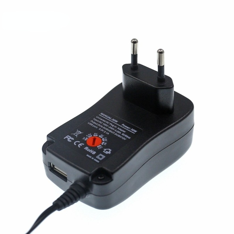 AC 110-240V DC 5V 6V 8V 9V 10V 12V 2A Universal Power Adapter Supply Charger adaptor EU US AU UK Adjustable power adapter