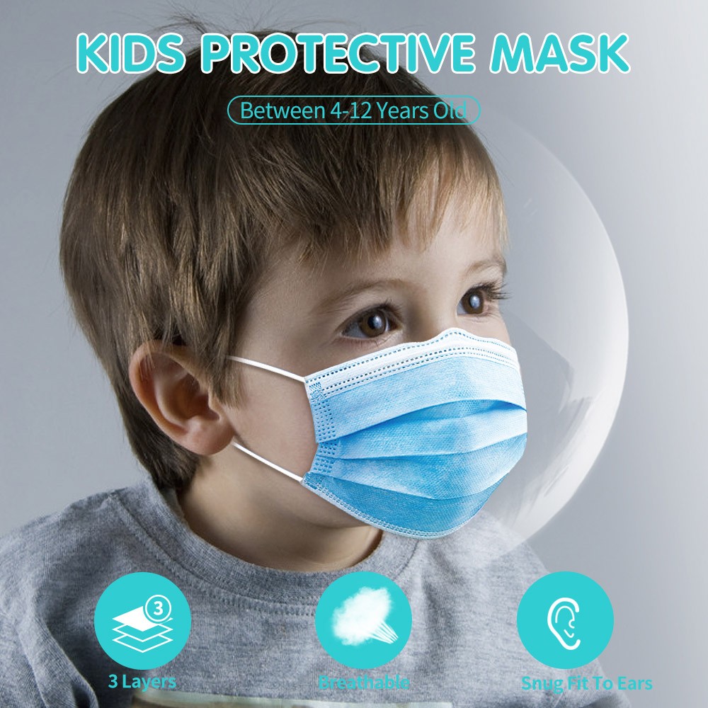 10-200 Baby Masks Disposable Kids Face Mask 3 Ply Mascarillas Quiurgicas Gay Niños Children Protection Mask Christmas