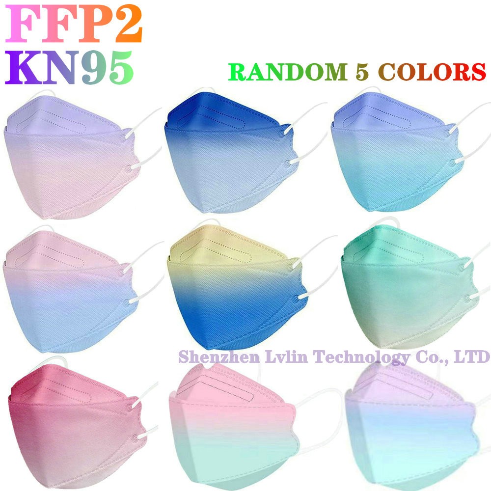 KN95 FFP2 CE 80 Unique Print Beauty Wholesale Fish Mask Mascarillas Protective Breathing Anti Fog Adult Colorful Masques