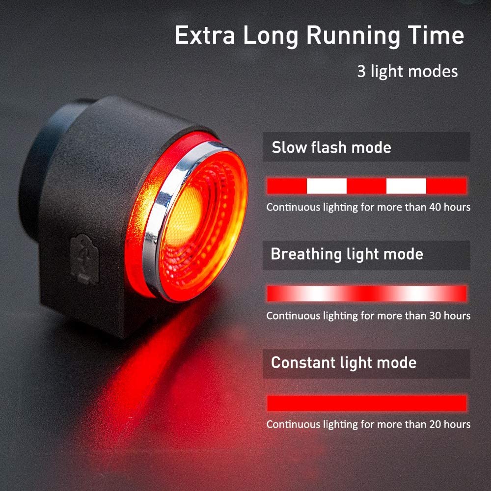 Elecpow Bicycle Taillight Alarm Anti-theft USB Rechargeable Bike LED Tail Lamp Waterproof Cycling Tail Light Bicycle Accessories