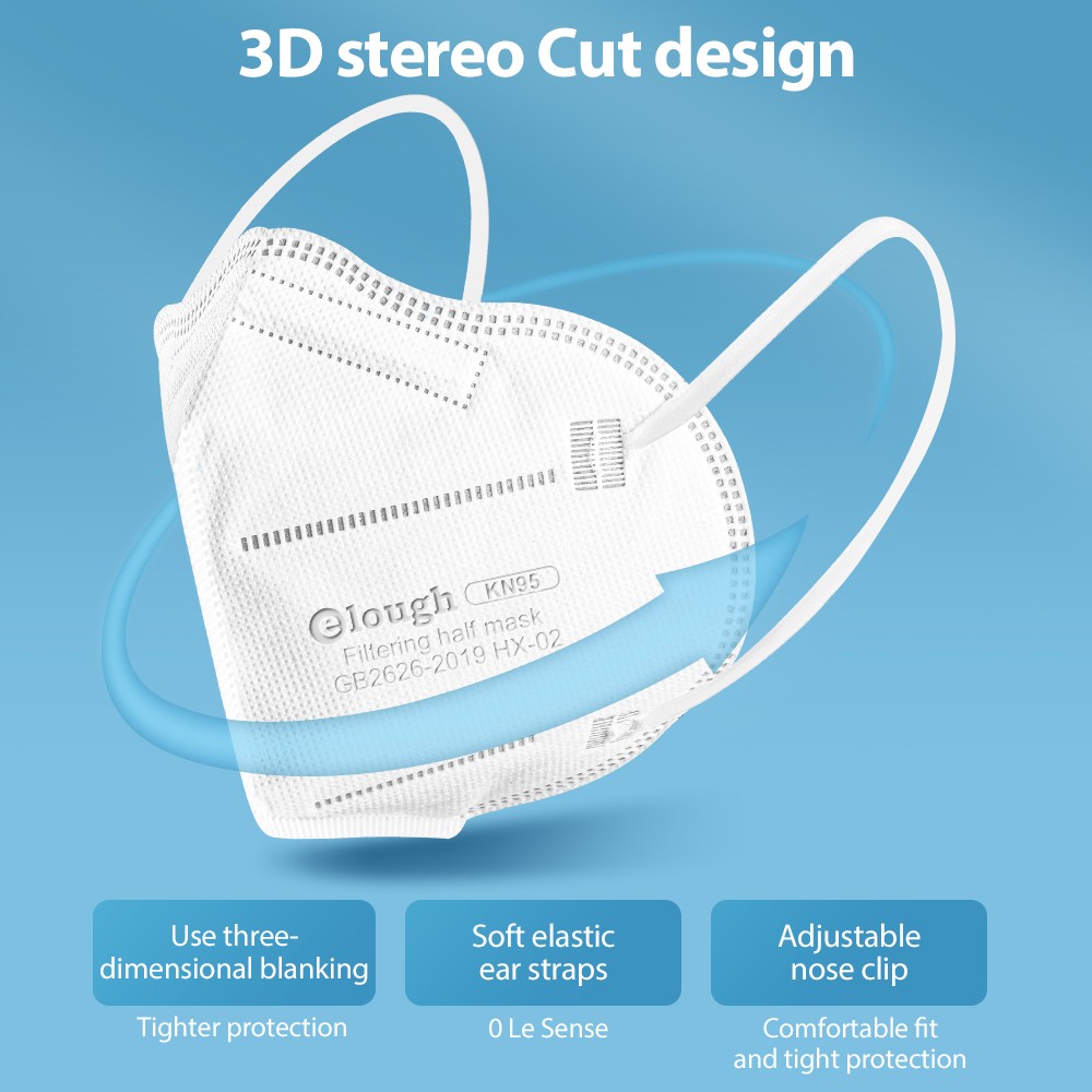 Elough ffp2 قناع الوجه kn95 mascarillas 5 طبقات ماسكارا الوجه أفواه fp2 أقنعة kn 95 ffp2 mascarilla fpp2 homology ada إسبانيا