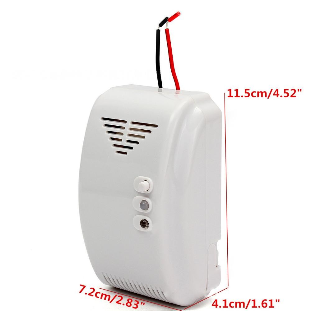 12V LPG Propane Butane Combustion Gas Leak Alarm Sensor Detector LED Flash Alarm Sound Motor Alarm Home Security Safety GT