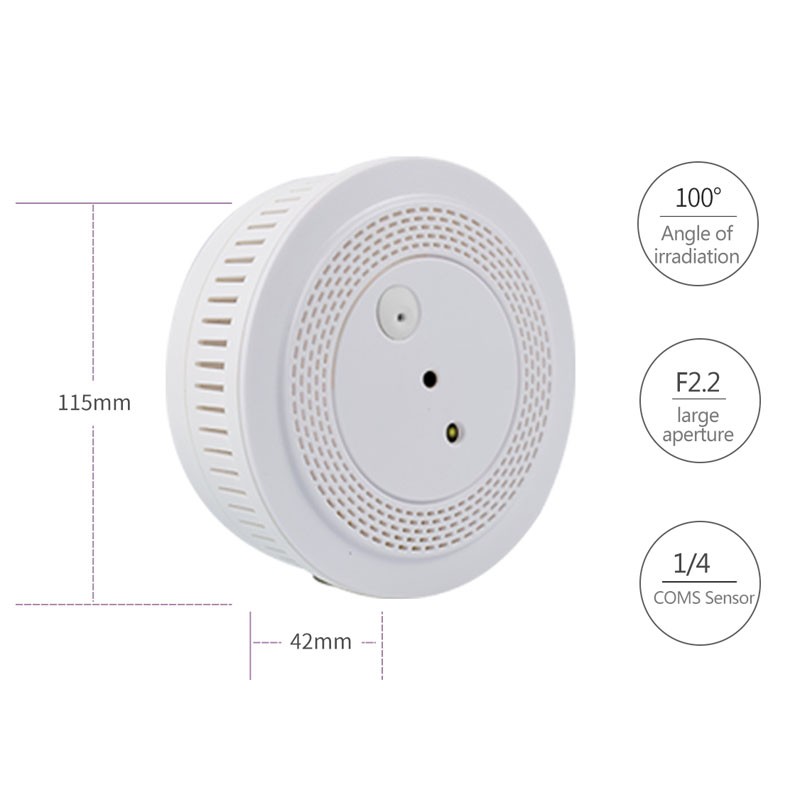 VStarcam Smart Home WiFi Smoke Detector Household Carbon Monoxide Gas Fire Alarm Sensor Camera APP Security Monitor