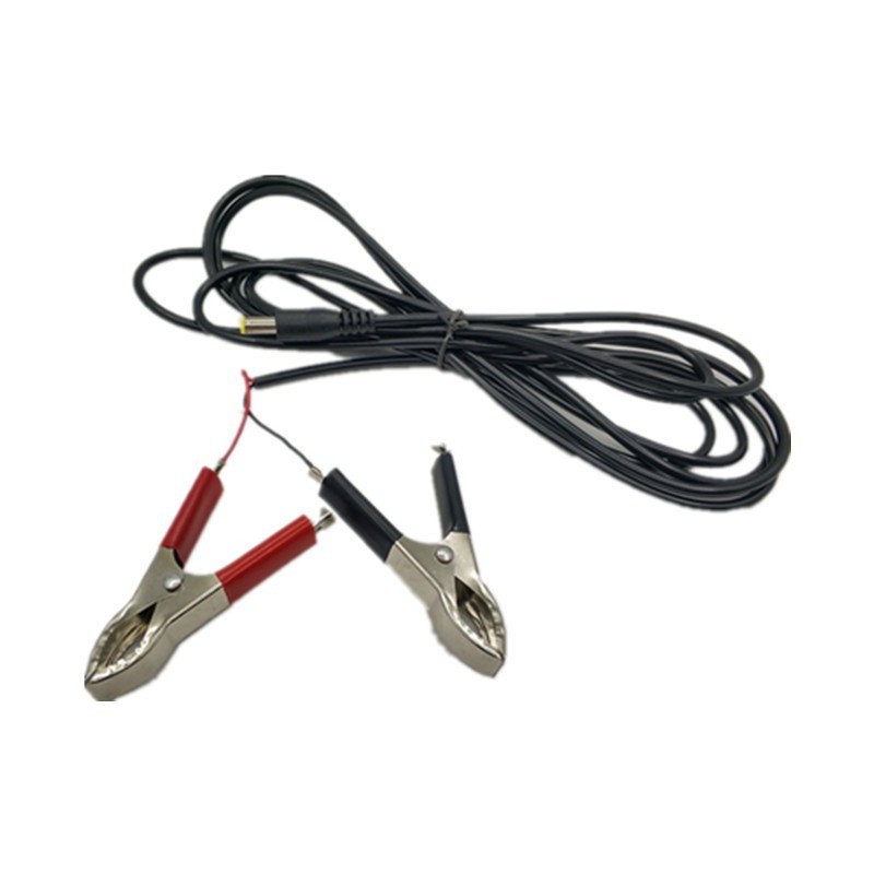 3M Long DC Battery Clip Cord Male to Alligator Clip Cord DC 12V 24V Universal Audio Cable Red and Black Clip