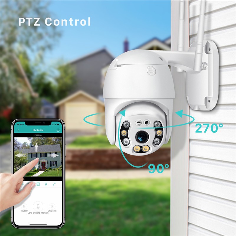 QZT 1080P WIFI Security Cameras Outdoor PTZ Dome IP Camera CCTV 4X Zoom IR Night Vision Video Surveillance WIFI Camera YiLot APP