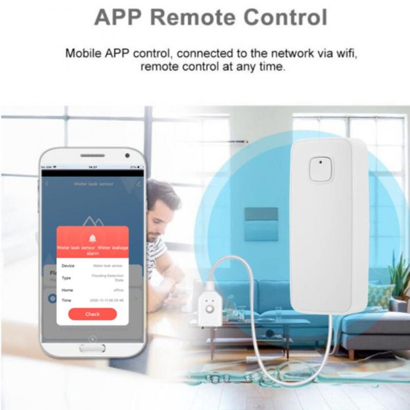 Tuya WIFI Home Water Leak Alarm Standalone Alarm Water Immersion Sensor Flood Water Leak Detector For Home Remote Alarm