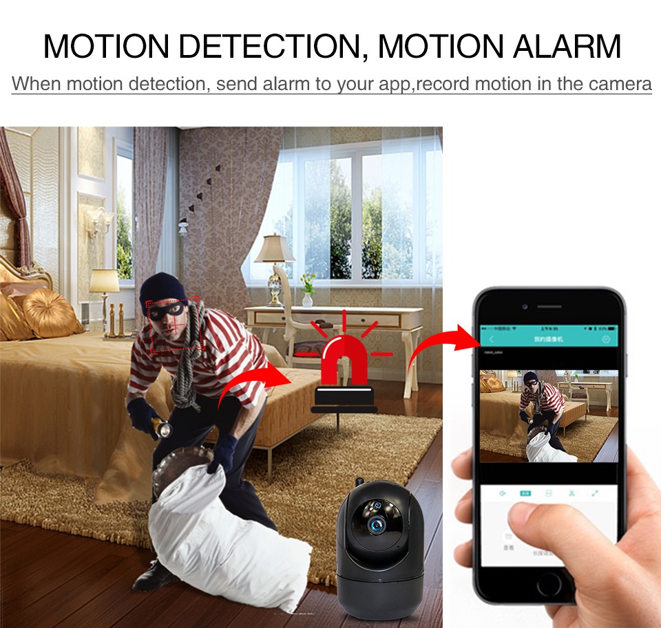 Mini Baby Monitor IP Camera Auto Tracking HD 1080p Indoor Home Camera Wifi IP Wireless Home Security CCTV Camera IR