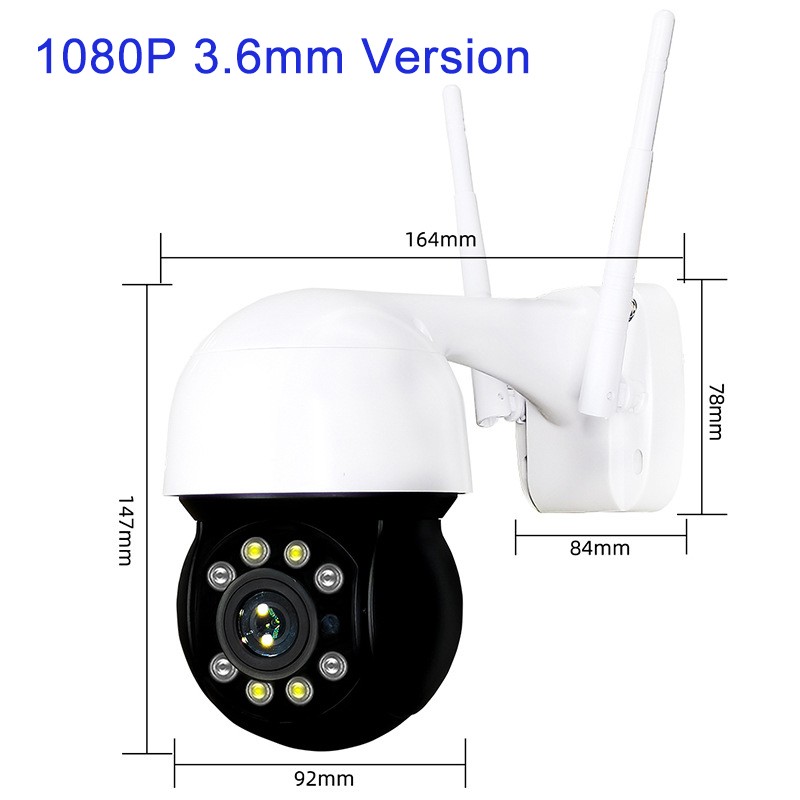 5MP Zoom Wireless 5X Camera Mini WIFI PTZ Camera High Dome CCTV Video Surveillance Camera RTSP Outdoor IR 30M Two Way Audio P2P CamHi