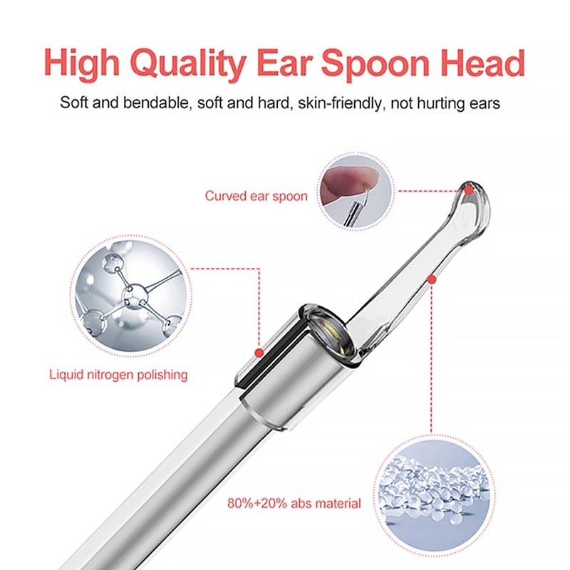 Ear Wax Removal Endoscope 1080P FHD Wireless Ear Otoscope with 6 LED 3.9mm Visual Ear Scope Camera Safe Ear Pick for iPhone