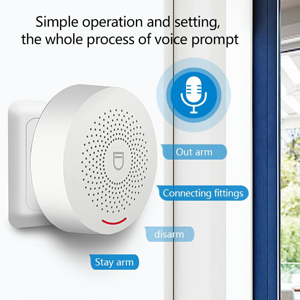 2022 PGST PW150 Tuya WiFi Wireless Home Alarm System Security Smart Home Burglar APP Control With PIR Motion Sensor