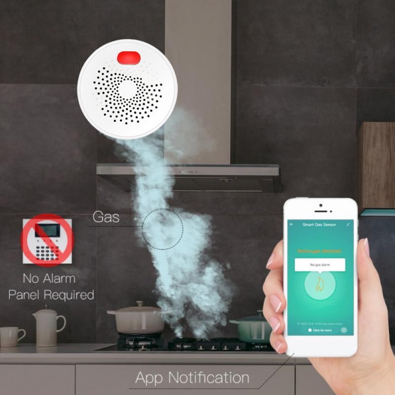 Tuya Zigbee/Wifi Natural Gas Sensor Combustible Household Smart LPG Gas Alarm Detector Leakage Sensor Fire Safety Smart Home