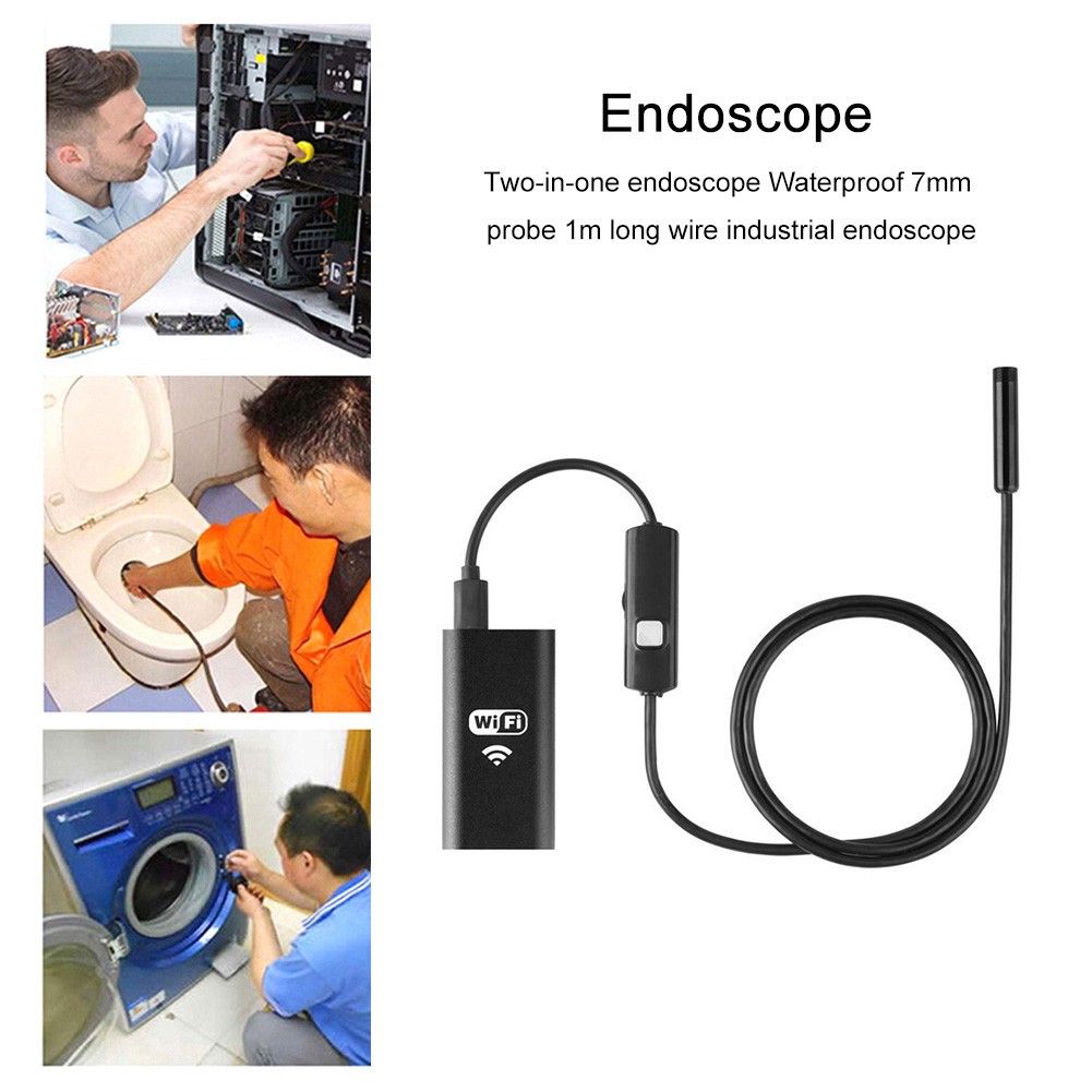 8mm for Car Endoscope Camera Endoscope Flexible IP67 6 LED Inspection Smartphone Auto Endoscope for Apple Android Mobile Phone