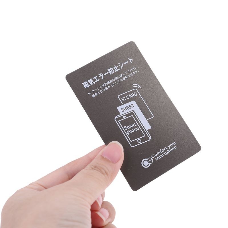 Gray Anti Metal Magnetic NFC Sticker Paster For iPhone Cell Phone Bus Access Control Card IC Card Protection Supplies Fast Shipping