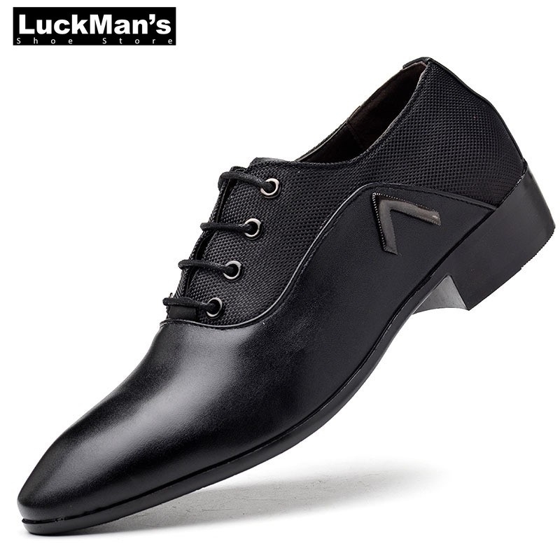 Brand Men Shoes High Quality Oxfords British Style Men Faux Leather Dress Shoes Formal Business Shoes Men Flats Plus Size 38-48