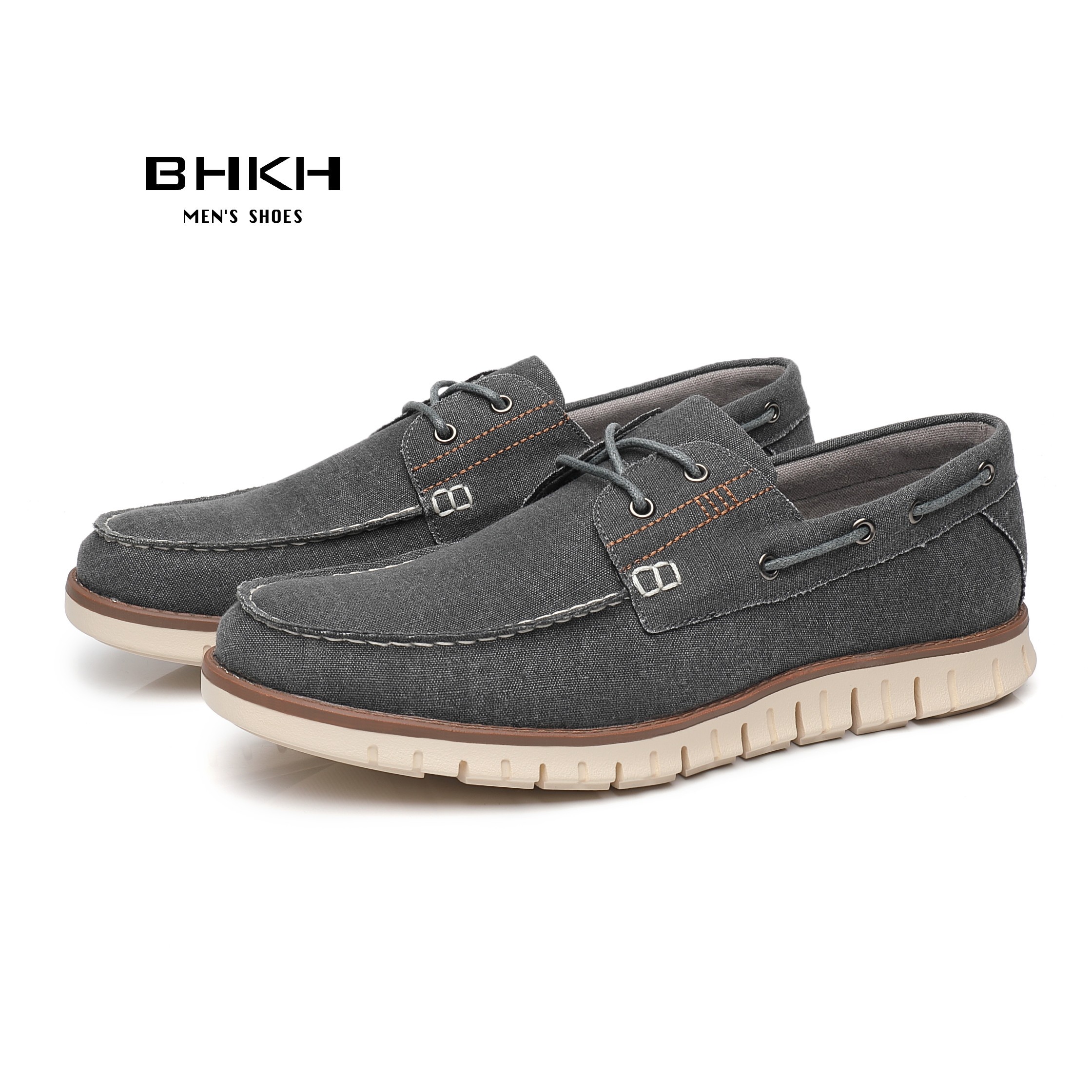 BHKH 2022 Autumn Canvas Loafers Shoes Fashion Men Casual Shoes Comfortable Smart Casual Shoes Office Work Footwear Men Shoes