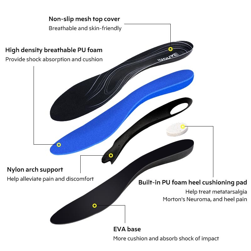 ANGNI 3 Arch/Heel Orthotic Slippers Pain Relief Flat Foot Hallux Valgus Comfort Shock Absorbing All Day Women Men