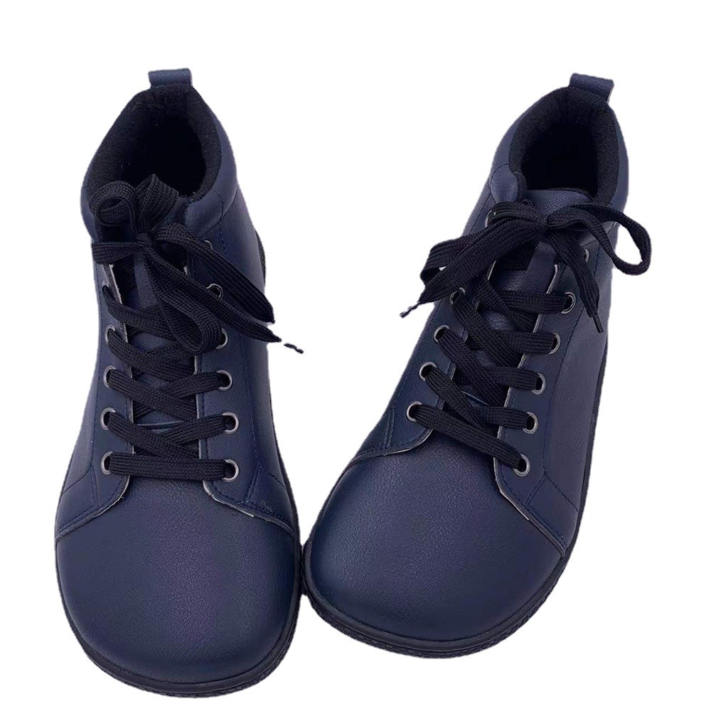 Barefoot leather shoes with Linning fabric inside for women and children