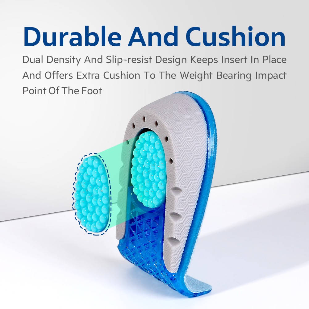 NOIPACE Invisible Height Increase Insoles Silicone Gel Heel Cushion 1-3cm Elevators Insert Soles Women Men Half Increasing Shoe Pads